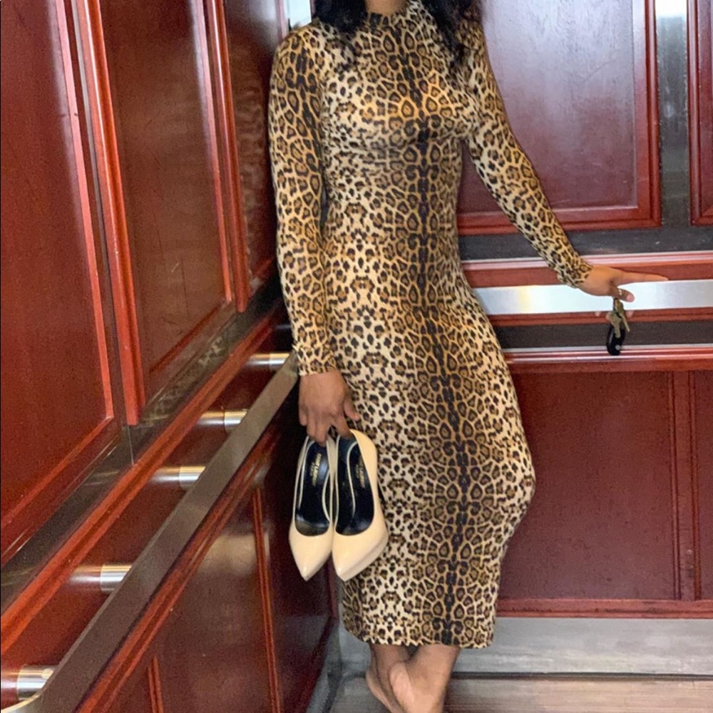 Leopard 🐆 long dress